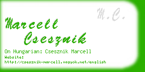 marcell csesznik business card